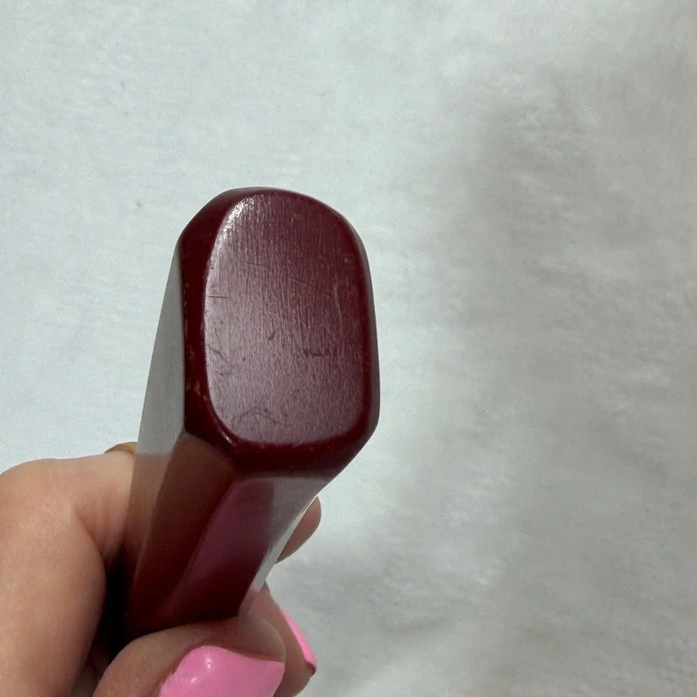 VTG 1950's Corona Bakelite‎ Maroon Handle Slotted Spatula Flipper Farmhouse